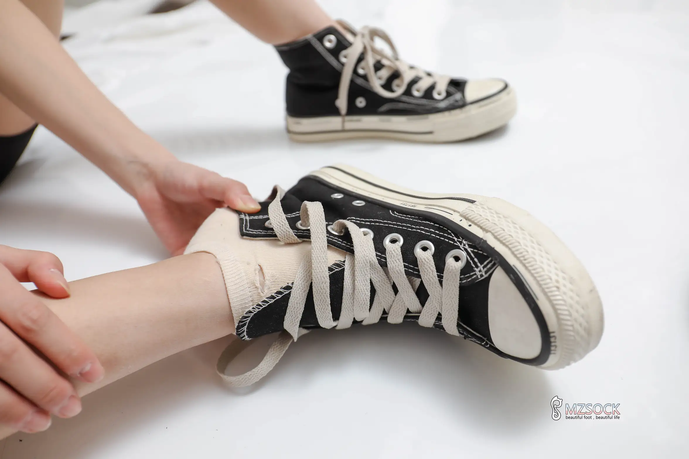 [Mzsock] Love beautiful feet NO.158 cocoa#[74P]-2