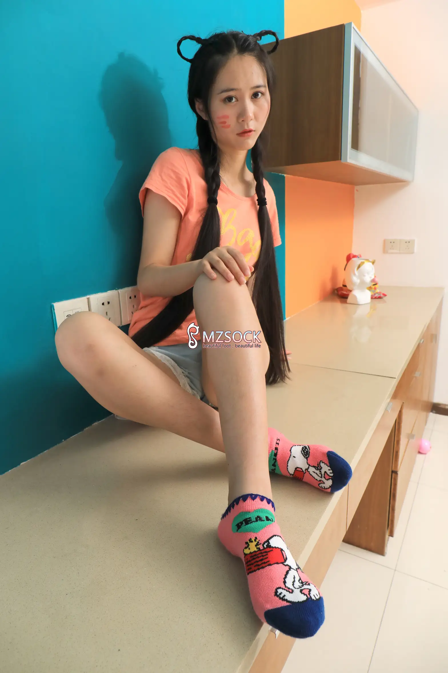 [Mzsock] Love beautiful feet NO.055 snow snow#[74P]-8