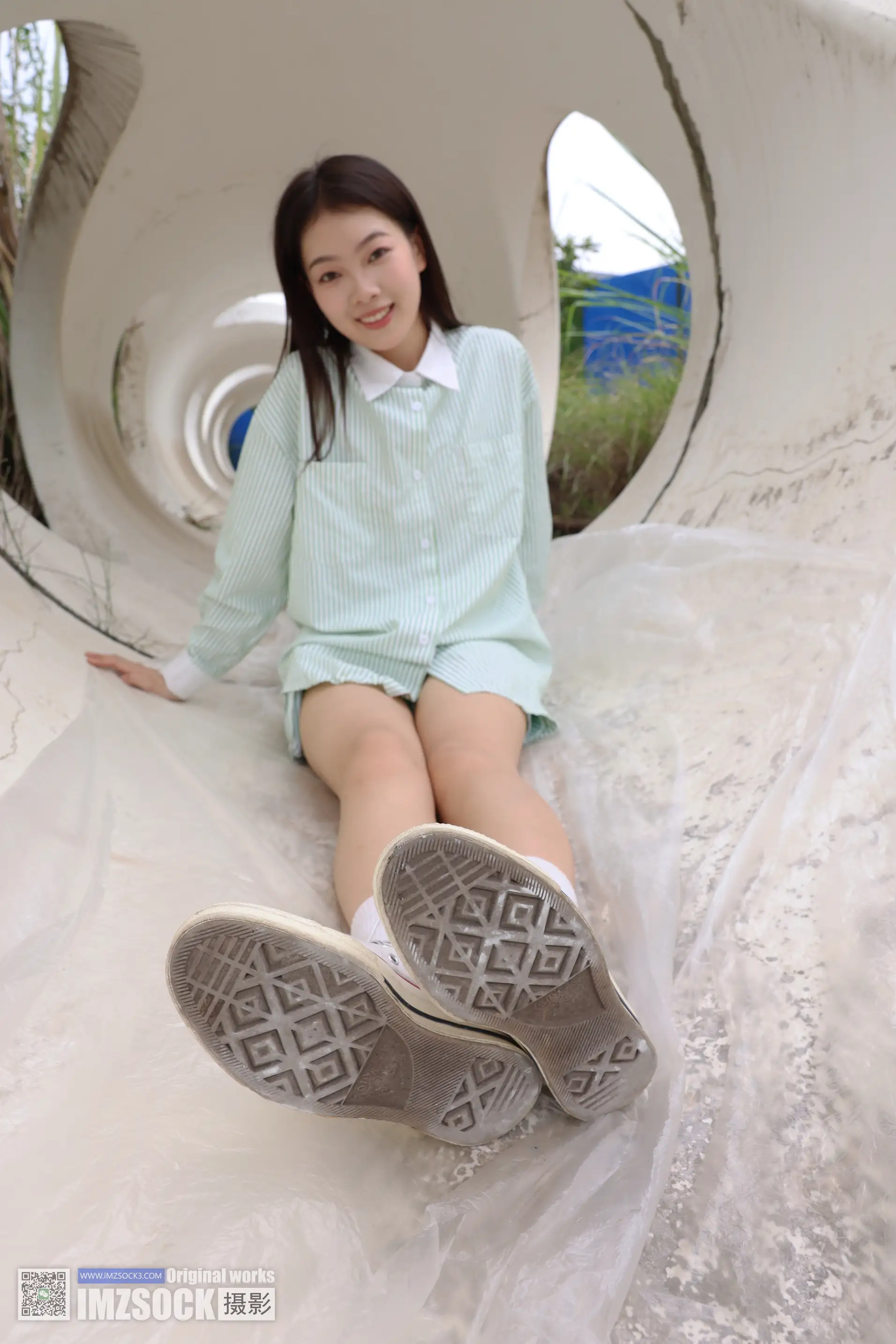 [Mzsock] Love beautiful feet NO.243 coriander#[74P]-1