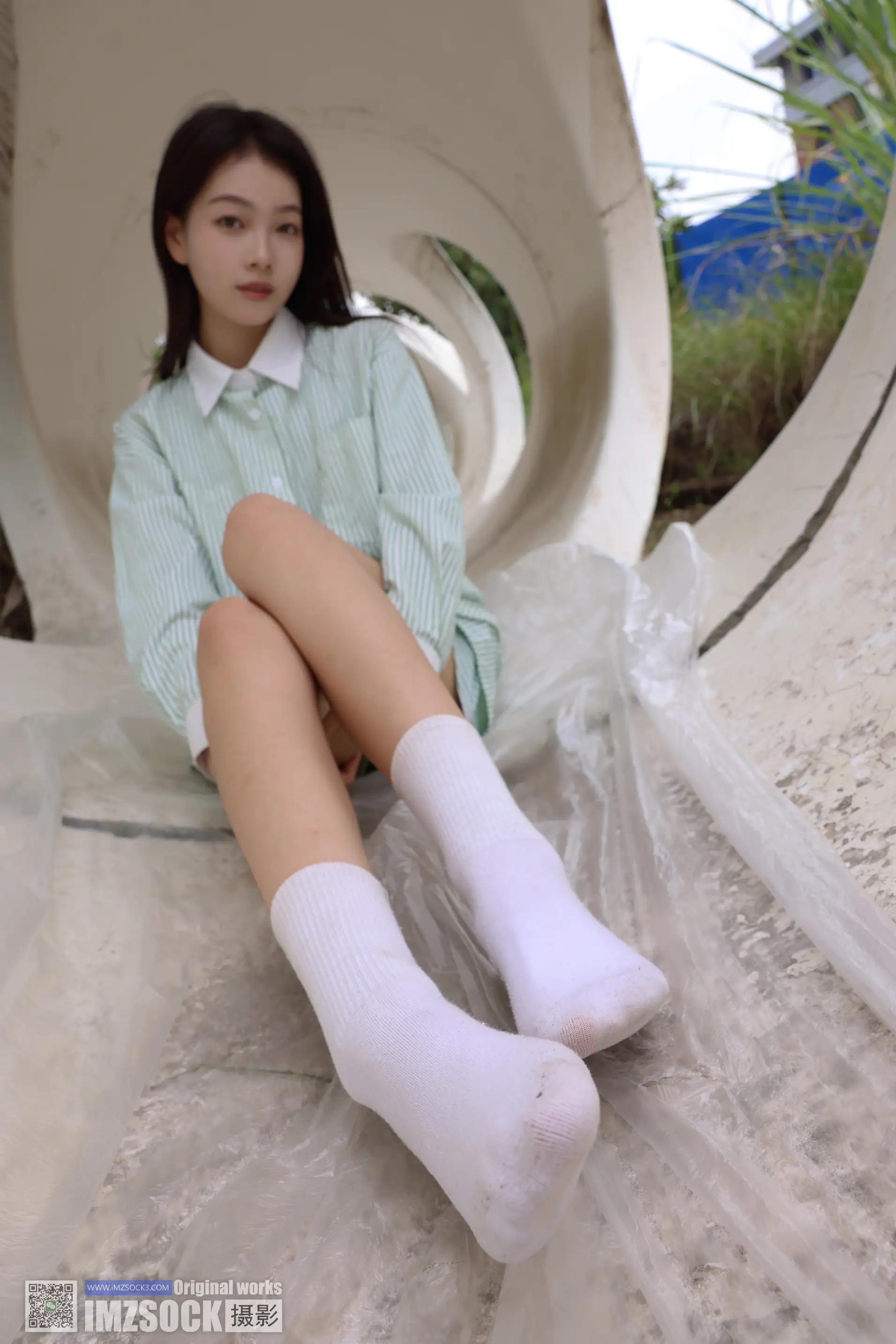 [Mzsock] Love beautiful feet NO.243 coriander#[74P]-7