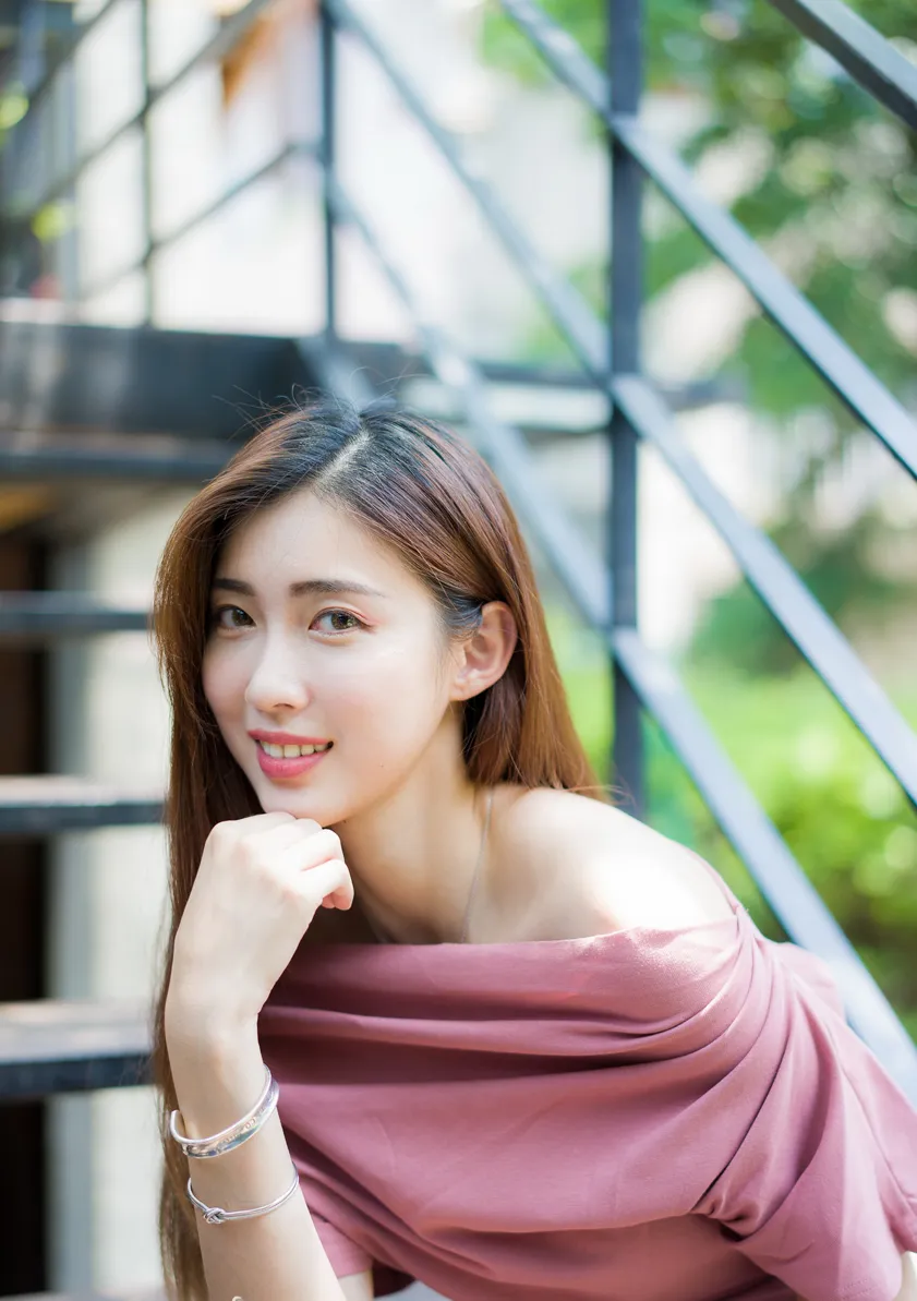 [Mzsock] NO.176 Jin Yunqiao pink dress and short skirt with cool and beautiful legs street photography#[47P]-3