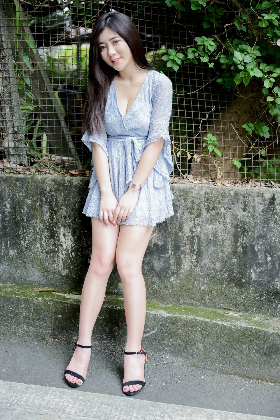 [Mzsock] NO.211 Lele dress with cool legs and high legs street photography#[71P]-3