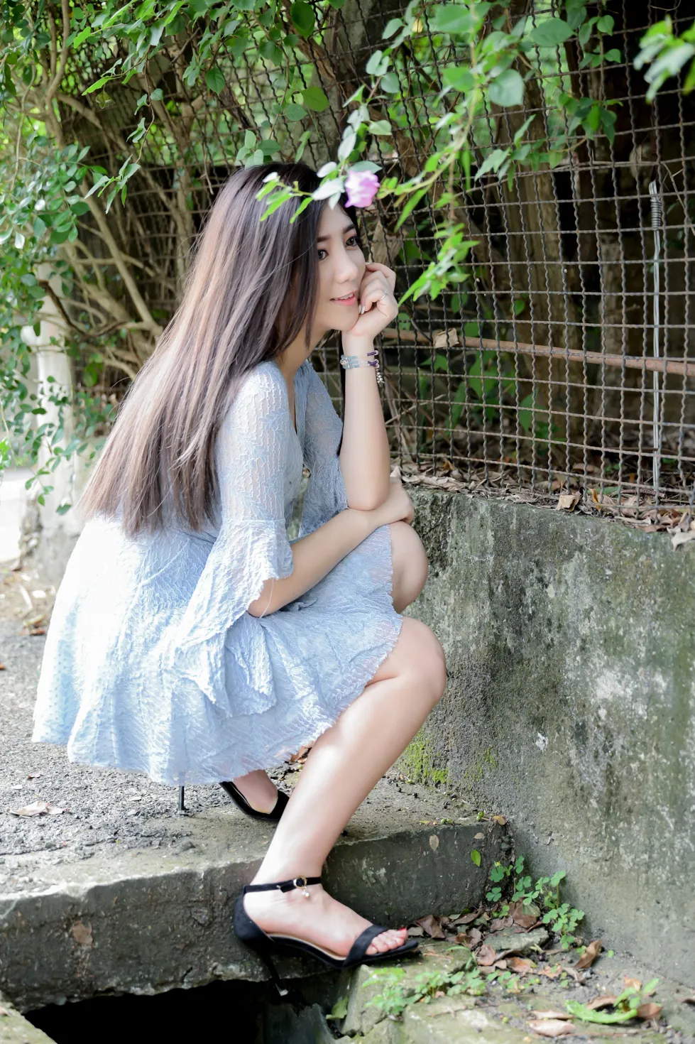 [Mzsock] NO.211 Lele dress with cool legs and high legs street photography#[71P]-6