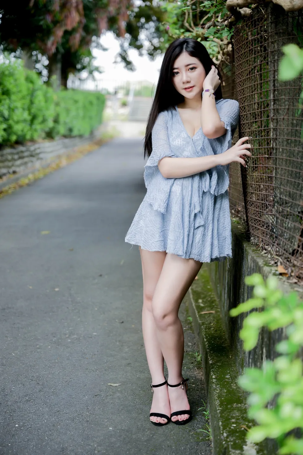 [Mzsock] NO.211 Lele dress with cool legs and high legs street photography#[71P]-10