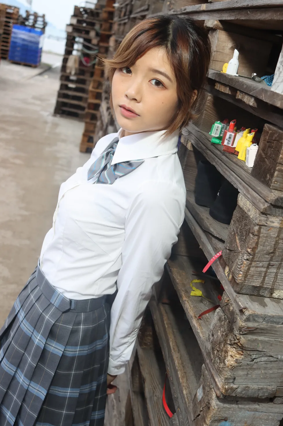 [Mzsock] NO.144 Kandi student uniform beautiful legs street photography#[105P]-6