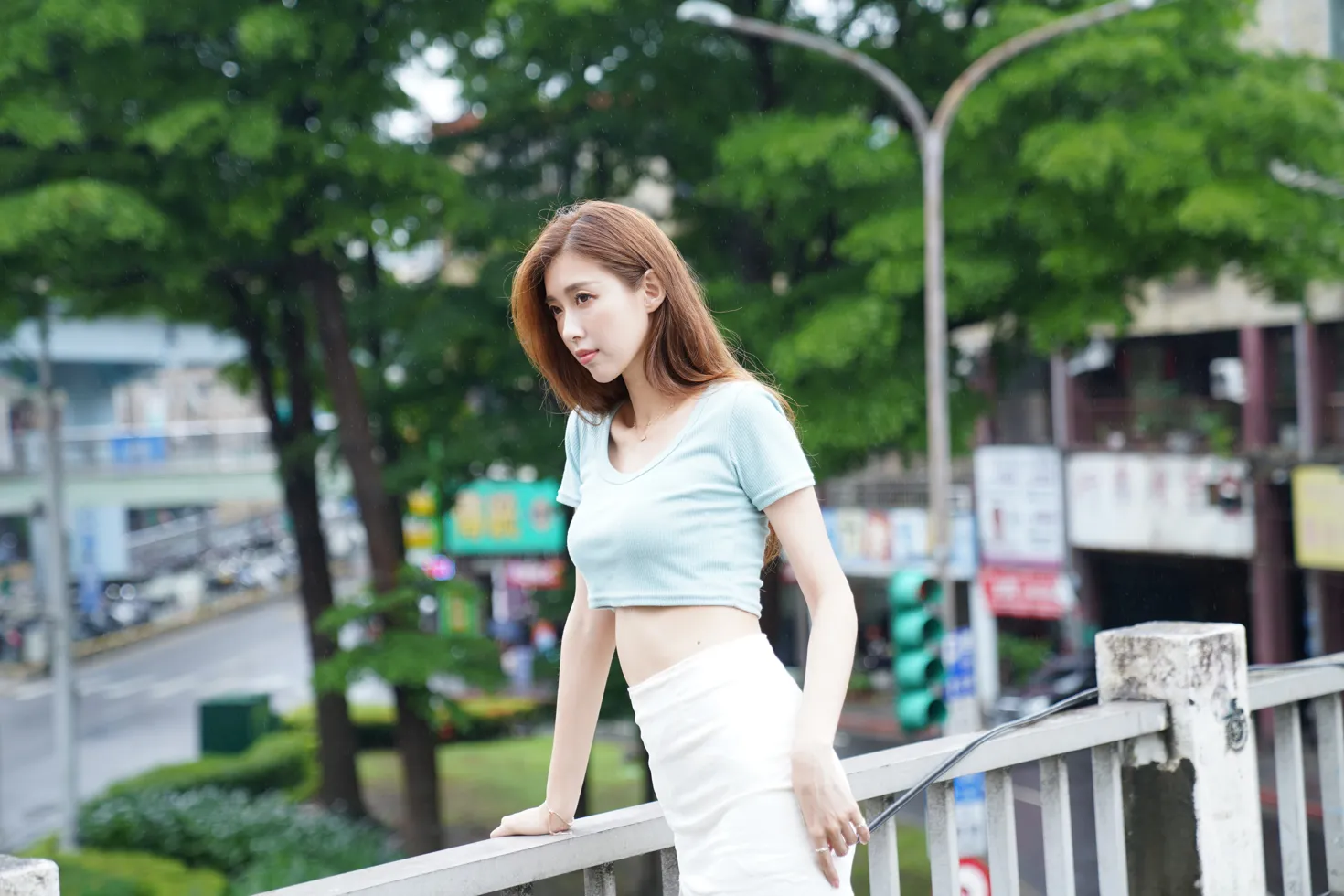 [Mzsock] NO.129 Liao Tingqi’s midriff-revealing short skirt shows off her beautiful legs street photography#[99P]-4