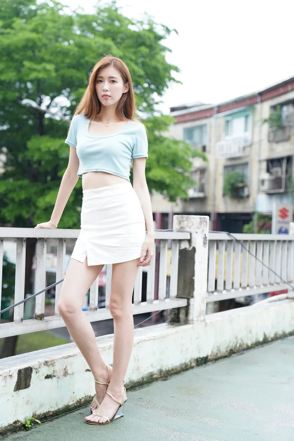 [Mzsock] NO.129 Liao Tingqi’s midriff-revealing short skirt shows off her beautiful legs street photography#[99P]-8