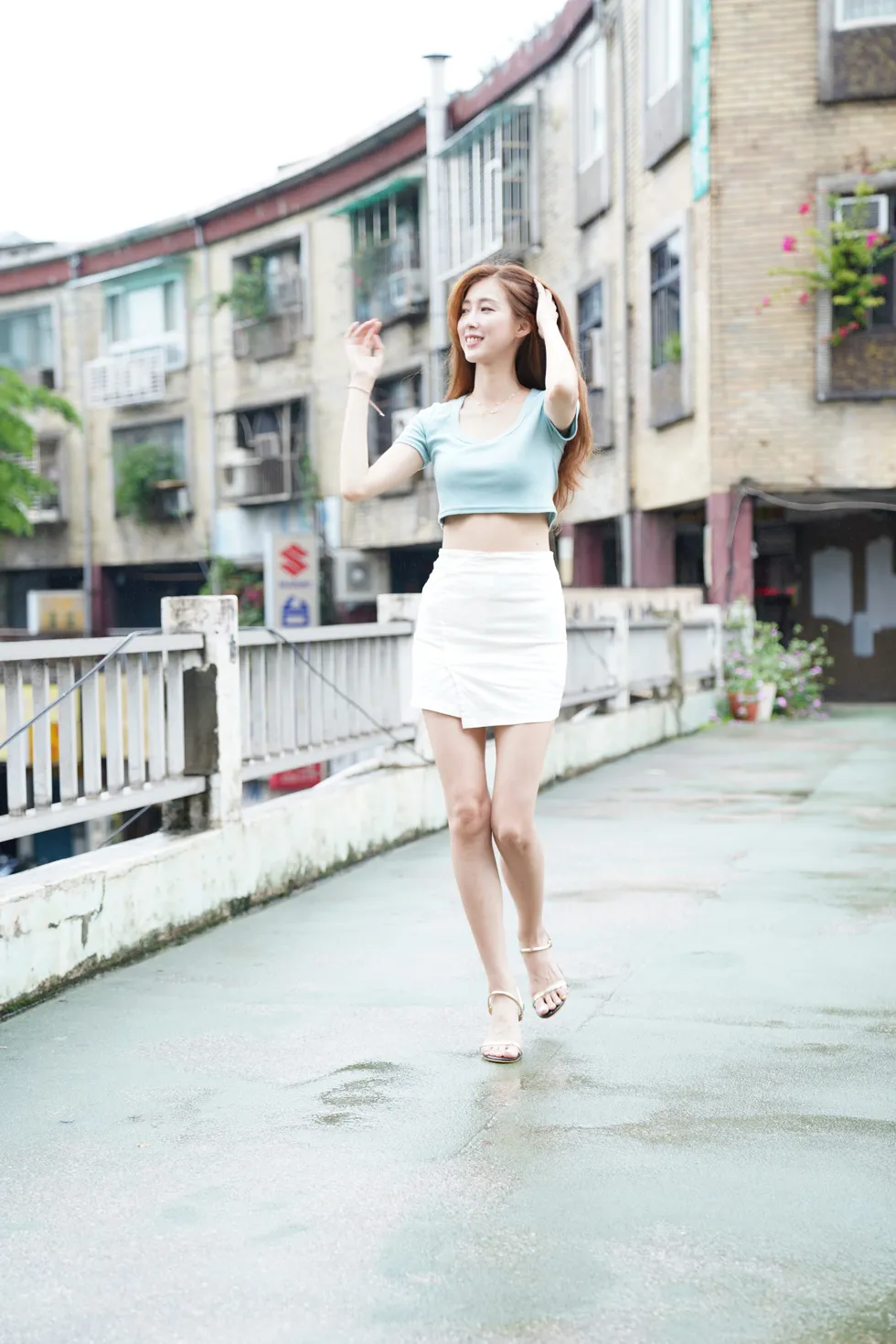 [Mzsock] NO.129 Liao Tingqi’s midriff-revealing short skirt shows off her beautiful legs street photography#[99P]-10