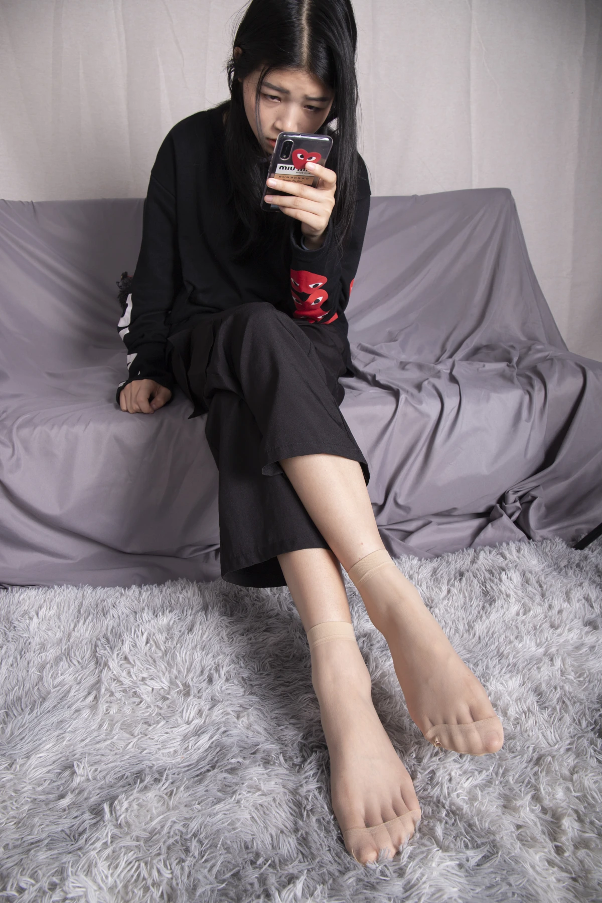 [Mzsock] NO.011 Model Qiuqiu has super sexy silky feet. These feet are really beautiful. The more I look at them, the more I like them. Southern football skills#[98P]-9