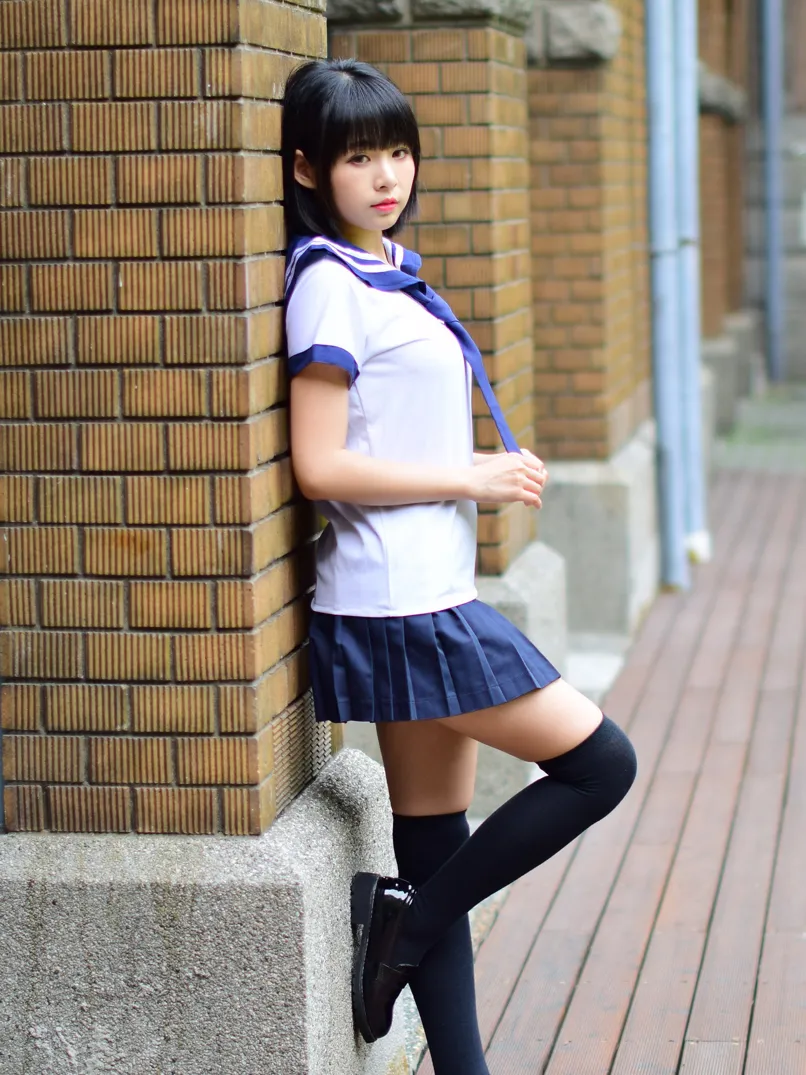 [Mzsock] NO.171 Hailin student uniform street photography#[73P]-4
