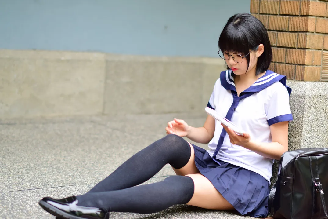 [Mzsock] NO.171 Hailin student uniform street photography#[73P]-9
