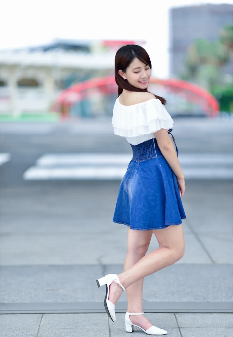 [Mzsock] NO.168 Shanshan denim short skirt with high legs and beautiful legs street photography#[35P]-4
