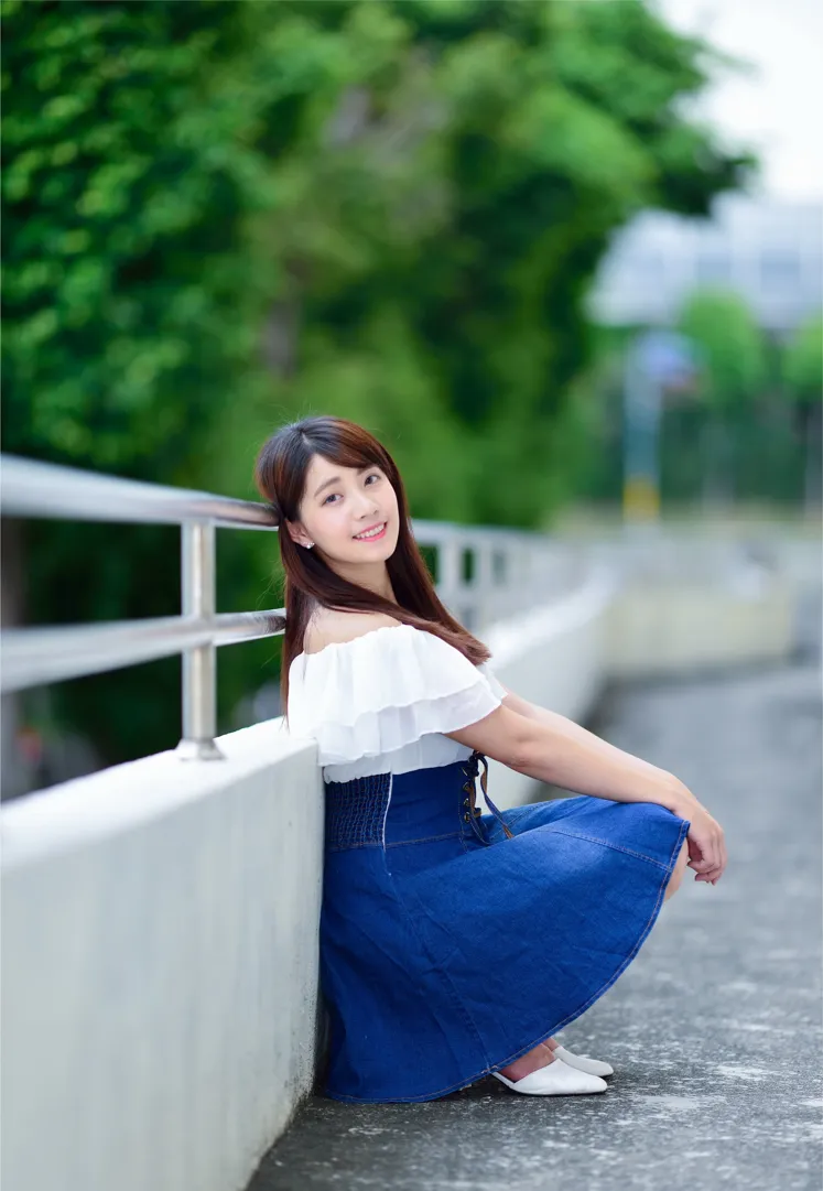 [Mzsock] NO.168 Shanshan denim short skirt with high legs and beautiful legs street photography#[35P]-5