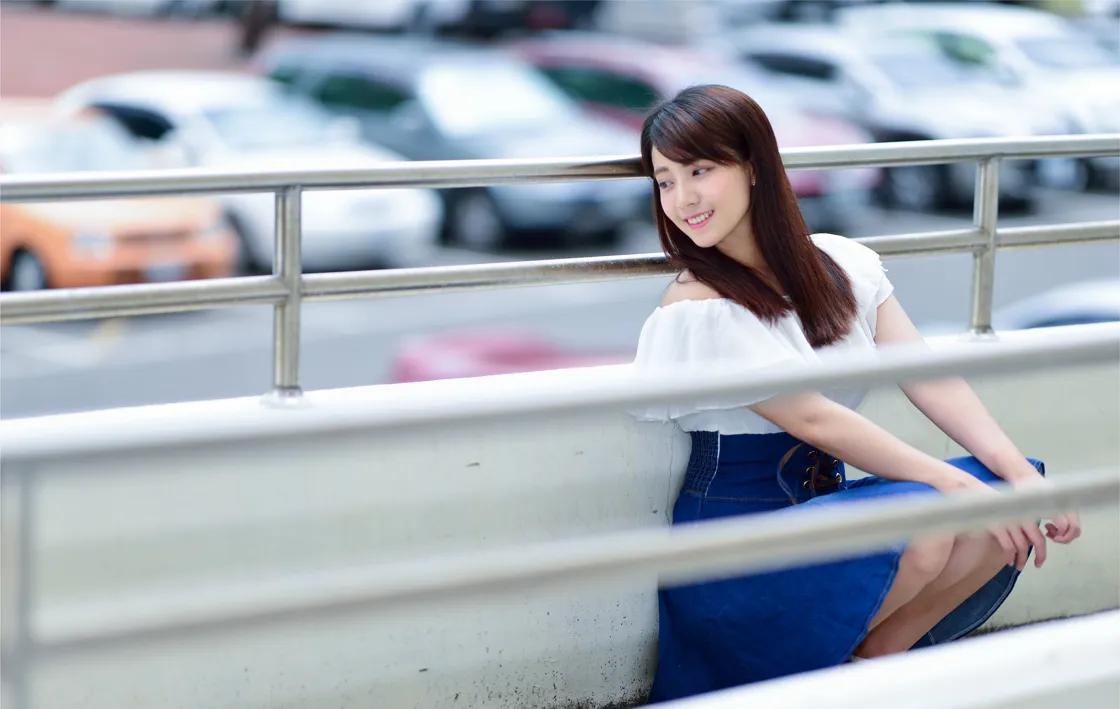 [Mzsock] NO.168 Shanshan denim short skirt with high legs and beautiful legs street photography#[35P]-9