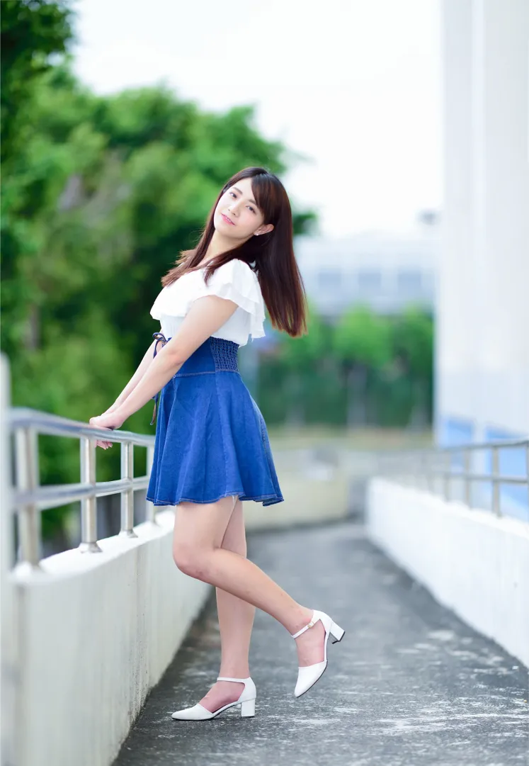 [Mzsock] NO.168 Shanshan denim short skirt with high legs and beautiful legs street photography#[35P]-3