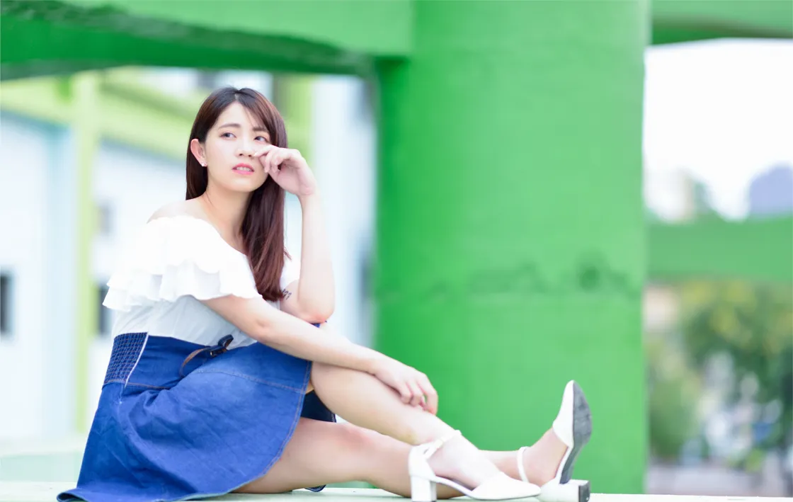 [Mzsock] NO.168 Shanshan denim short skirt with high legs and beautiful legs street photography#[35P]-7