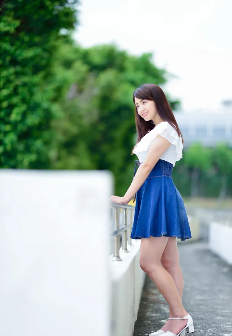 [Mzsock] NO.168 Shanshan denim short skirt with high legs and beautiful legs street photography#[35P]-9