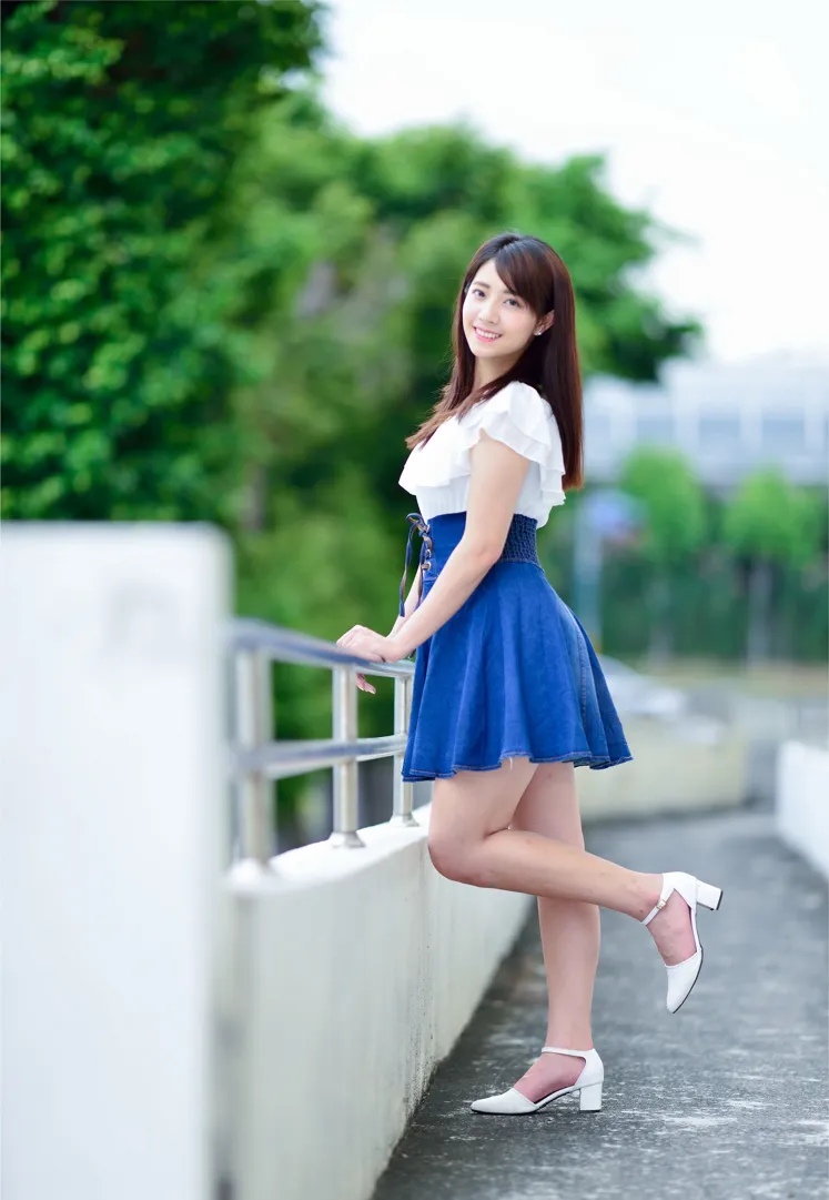 [Mzsock] NO.168 Shanshan denim short skirt with high legs and beautiful legs street photography#[35P]-2