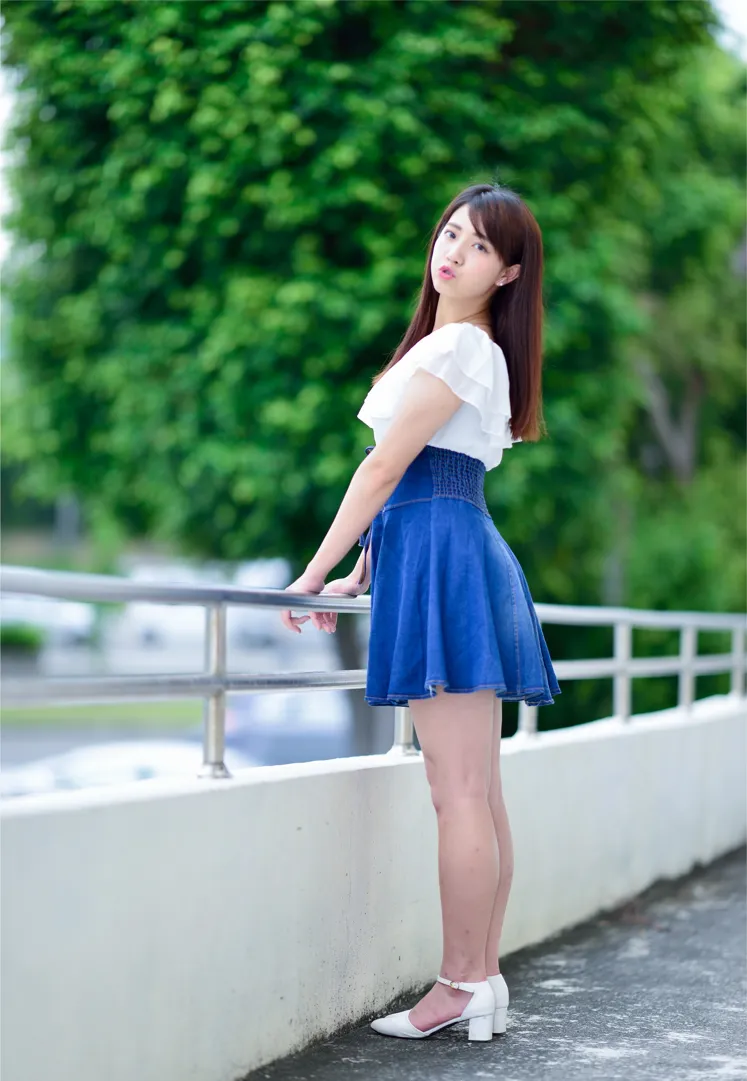 [Mzsock] NO.168 Shanshan denim short skirt with high legs and beautiful legs street photography#[35P]-3