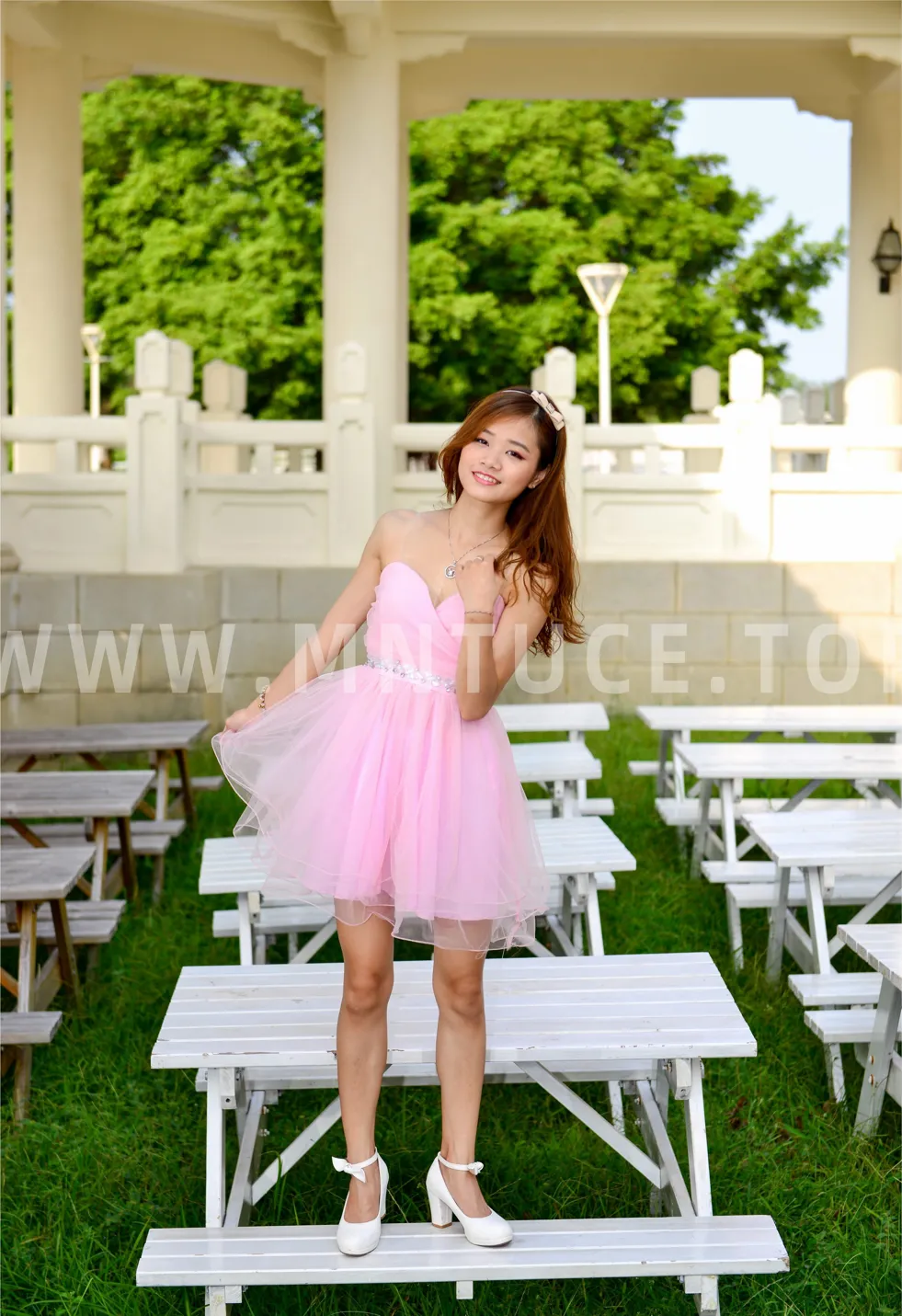 [Mzsock] NO.169 Zhang Yuanzhen, pink dress, high heels and beautiful legs street photography#[105P]-10