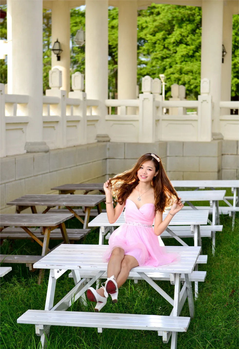 [Mzsock] NO.169 Zhang Yuanzhen, pink dress, high heels and beautiful legs street photography#[105P]-2