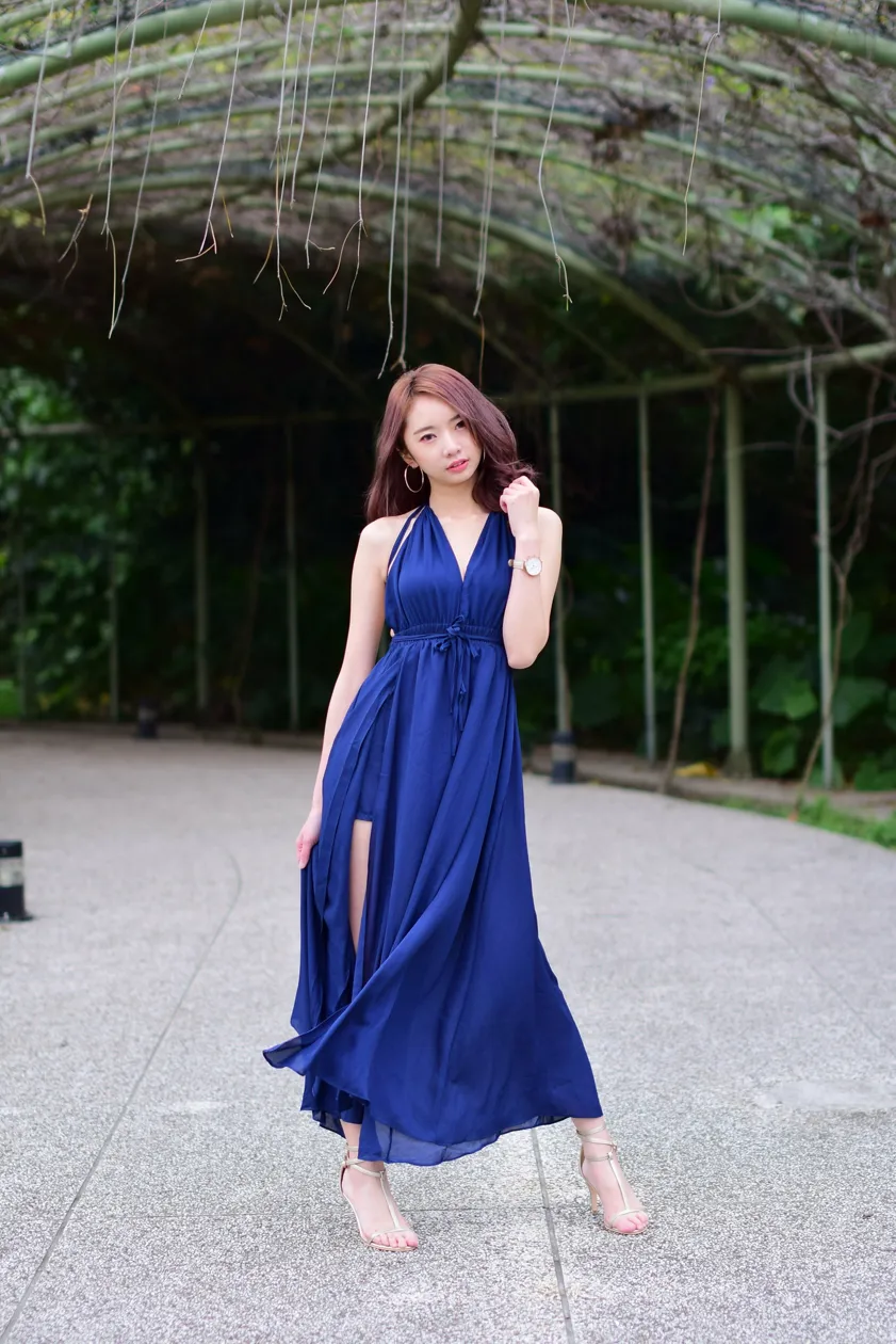 [Mzsock] NO.178 Youbao long skirt with high slits and beautiful legs street photography#[105P]-1
