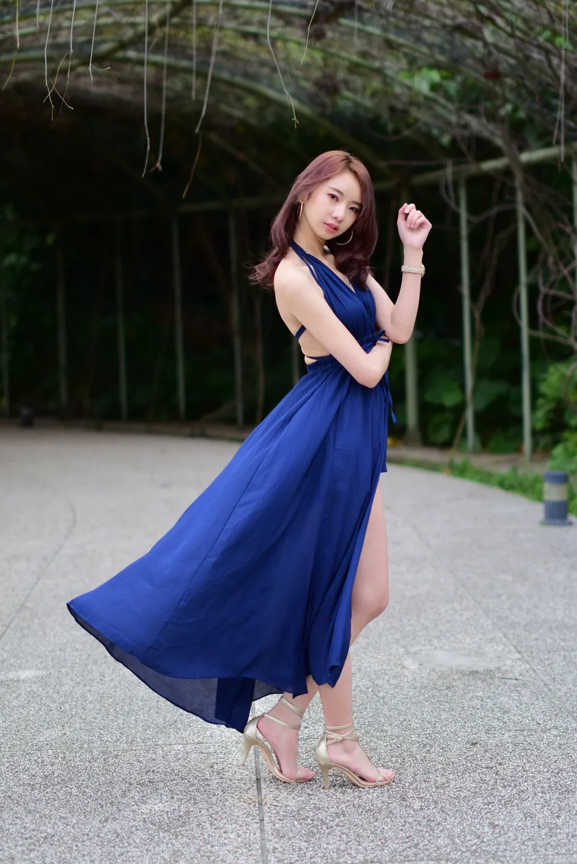 [Mzsock] NO.178 Youbao long skirt with high slits and beautiful legs street photography#[105P]-7