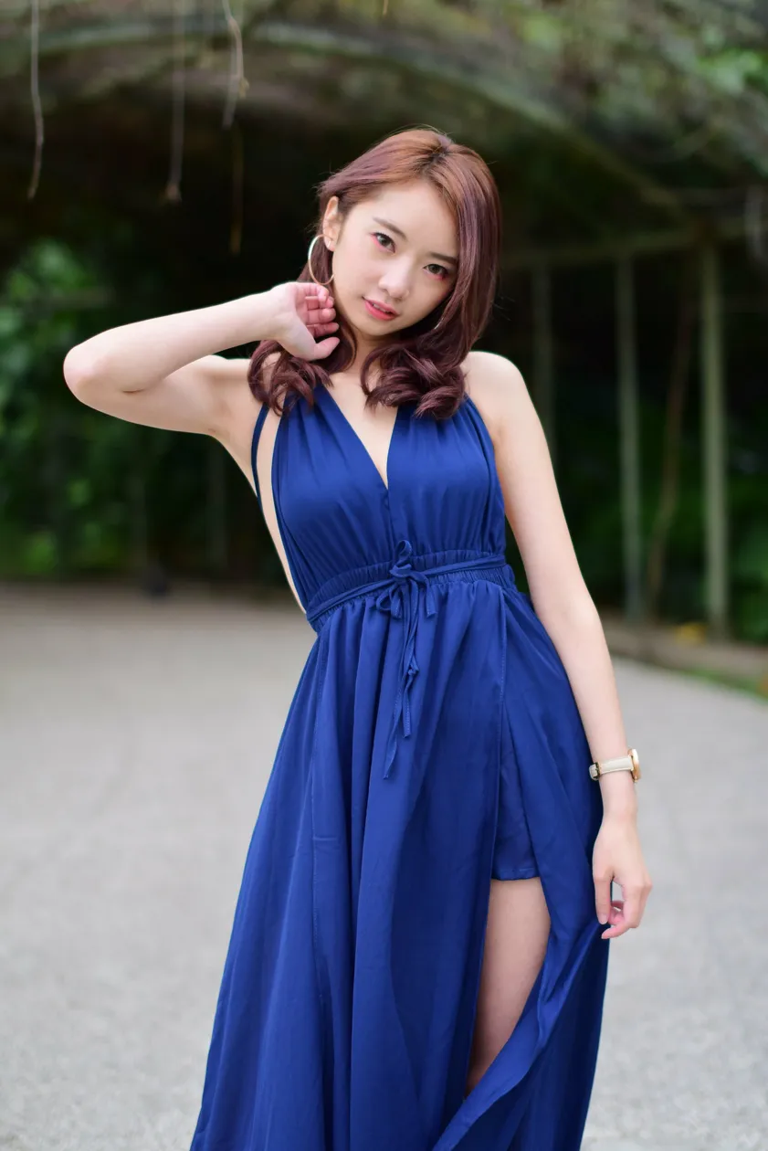 [Mzsock] NO.178 Youbao long skirt with high slits and beautiful legs street photography#[105P]-2