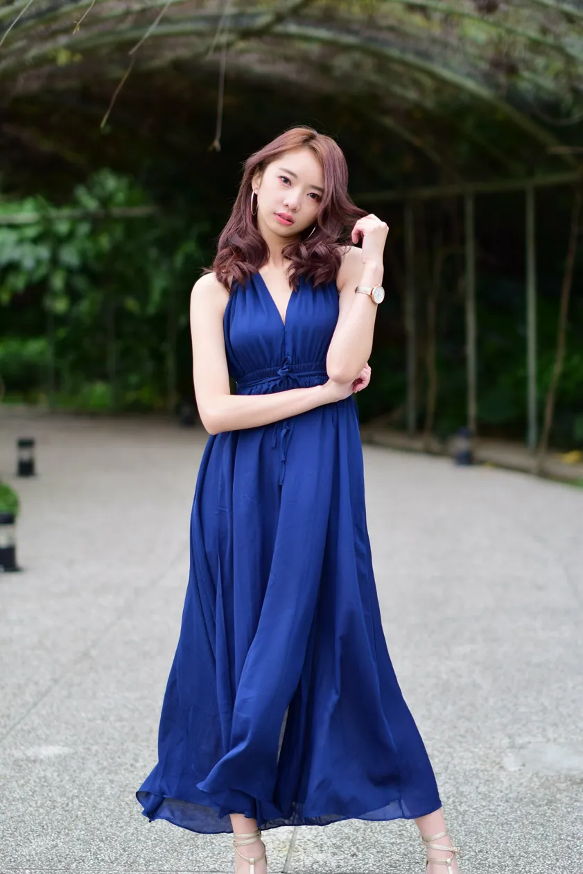 [Mzsock] NO.178 Youbao long skirt with high slits and beautiful legs street photography#[105P]-3