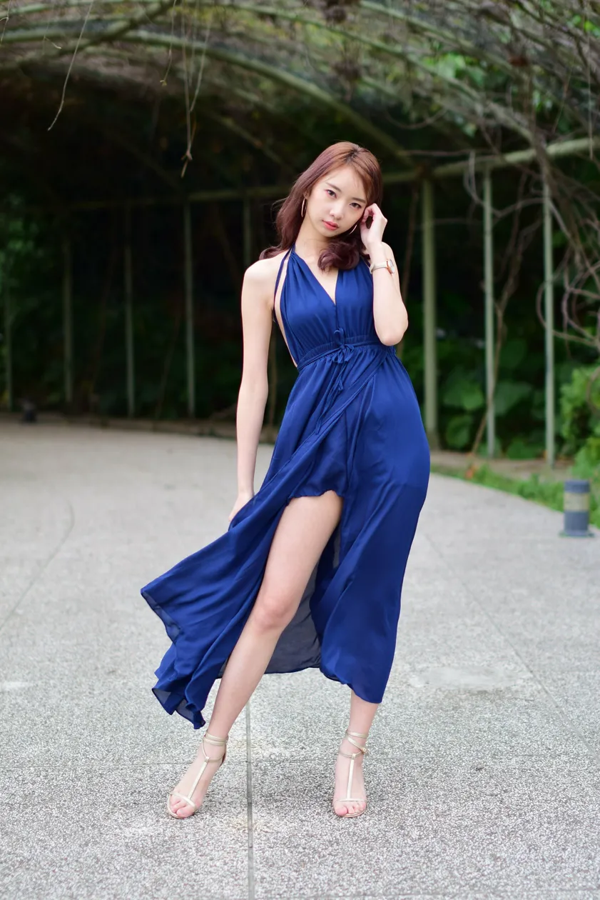 [Mzsock] NO.178 Youbao long skirt with high slits and beautiful legs street photography#[105P]-6