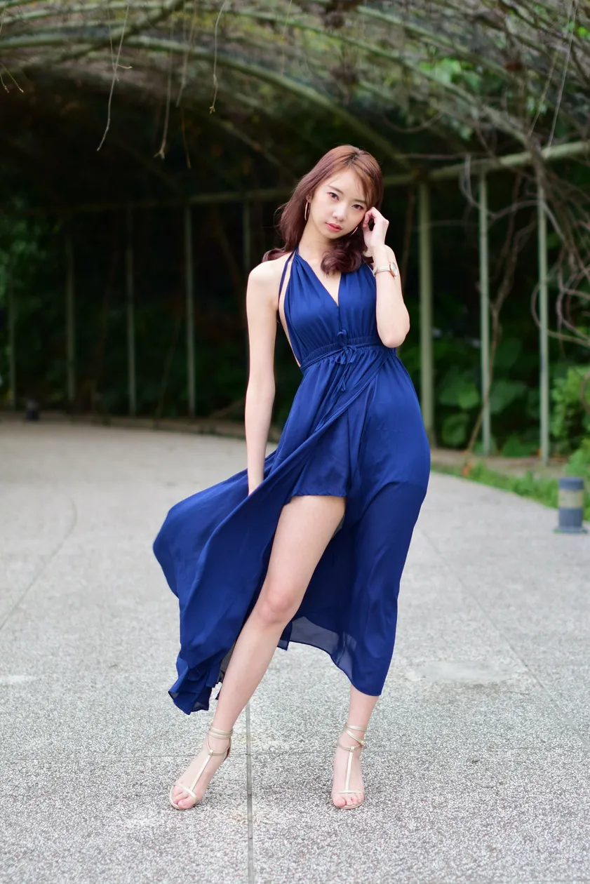 [Mzsock] NO.178 Youbao long skirt with high slits and beautiful legs street photography#[105P]-7