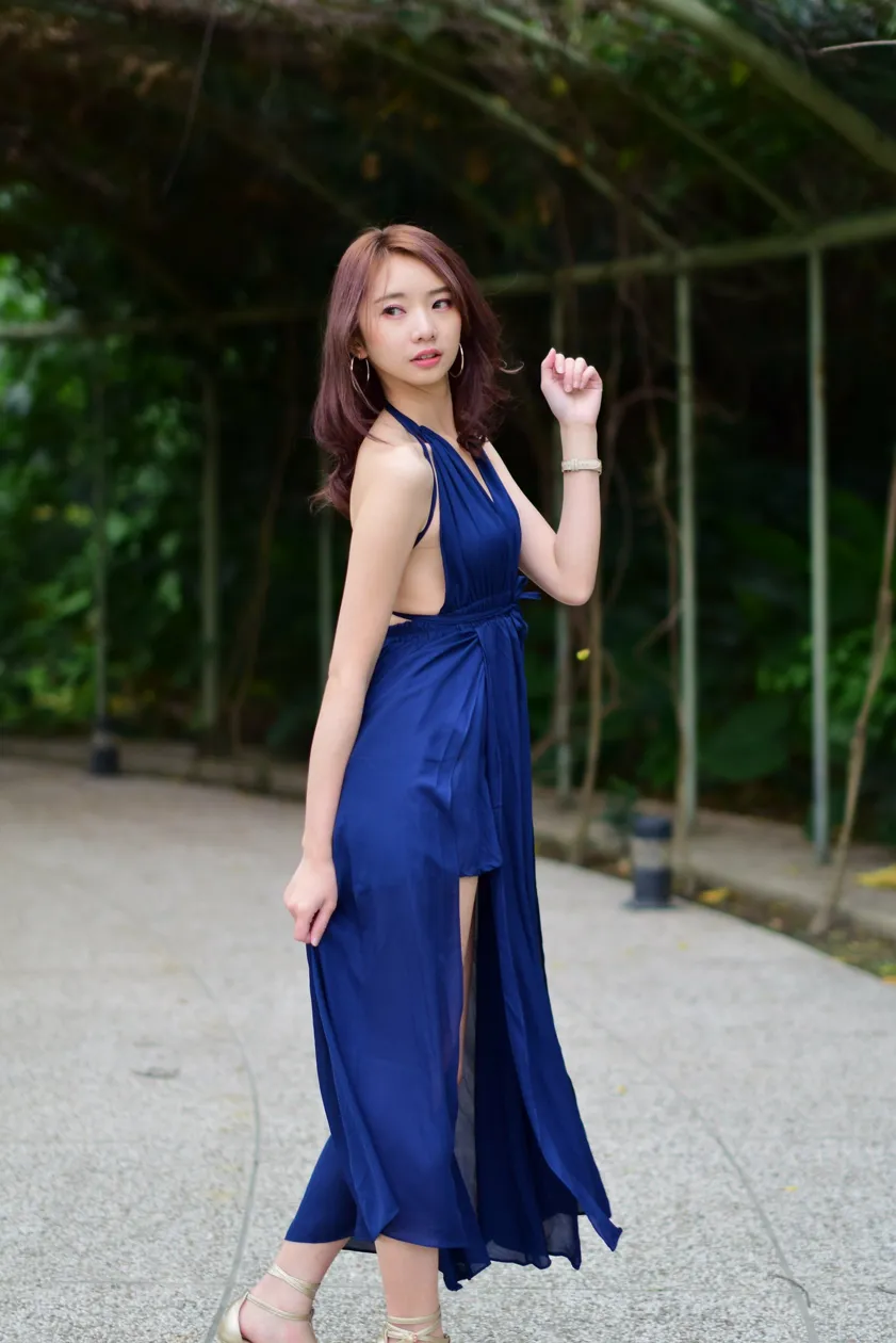 [Mzsock] NO.178 Youbao long skirt with high slits and beautiful legs street photography#[105P]-7