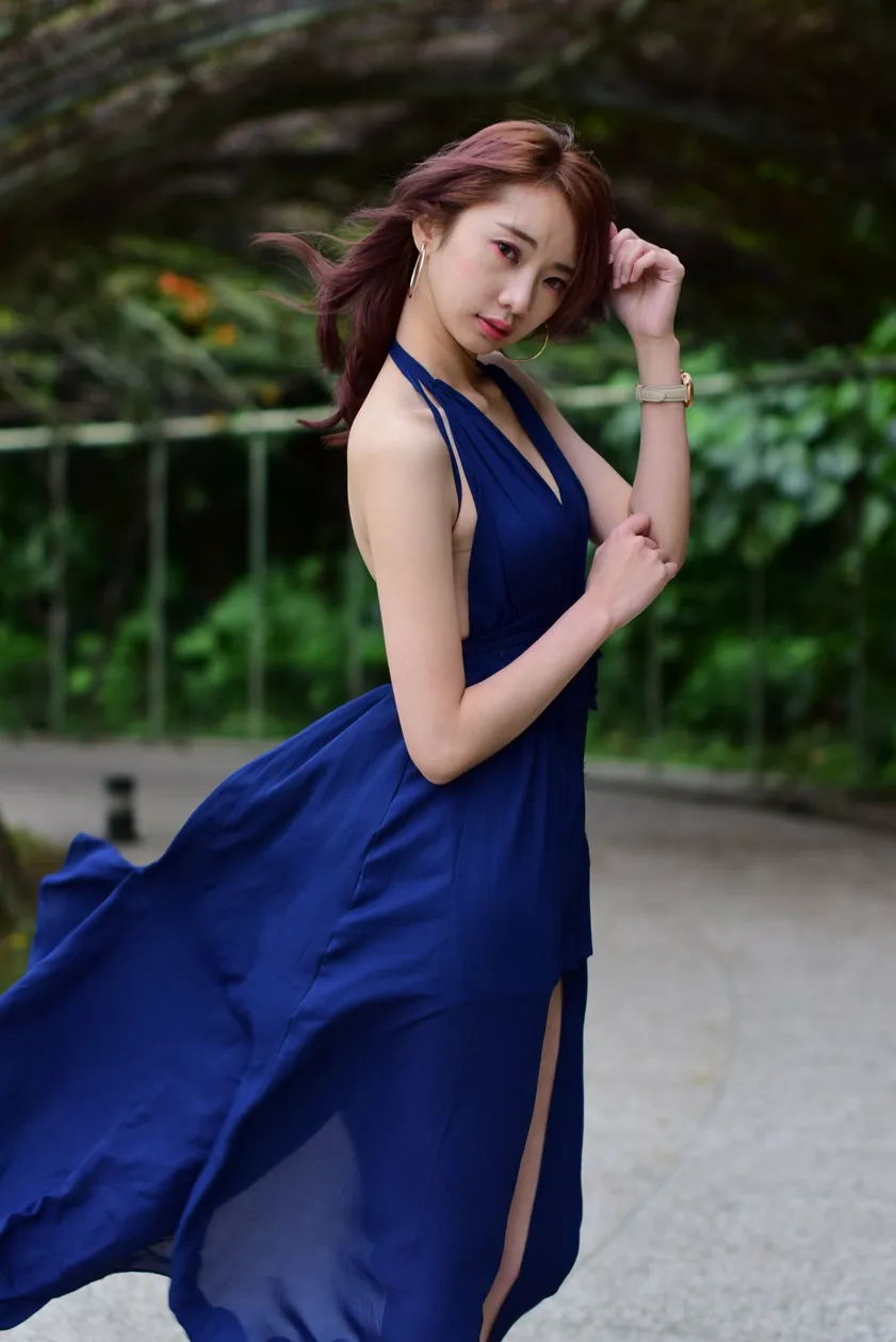 [Mzsock] NO.178 Youbao long skirt with high slits and beautiful legs street photography#[105P]-1