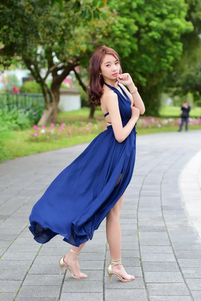 [Mzsock] NO.178 Youbao long skirt with high slits and beautiful legs street photography#[105P]-8