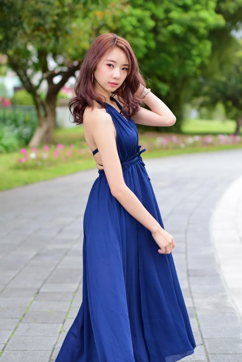 [Mzsock] NO.178 Youbao long skirt with high slits and beautiful legs street photography#[105P]-3