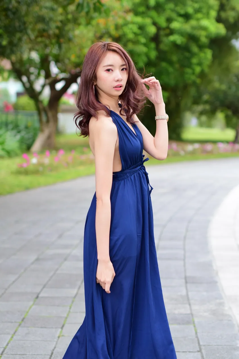[Mzsock] NO.178 Youbao long skirt with high slits and beautiful legs street photography#[105P]-4