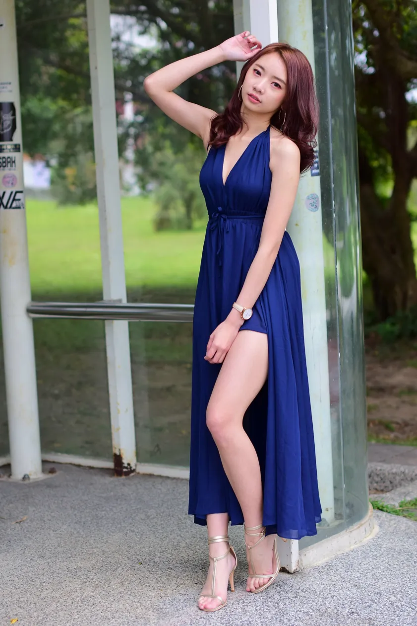 [Mzsock] NO.178 Youbao long skirt with high slits and beautiful legs street photography#[105P]-2