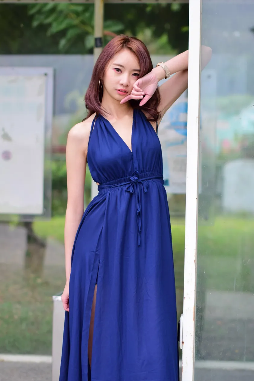 [Mzsock] NO.178 Youbao long skirt with high slits and beautiful legs street photography#[105P]-5
