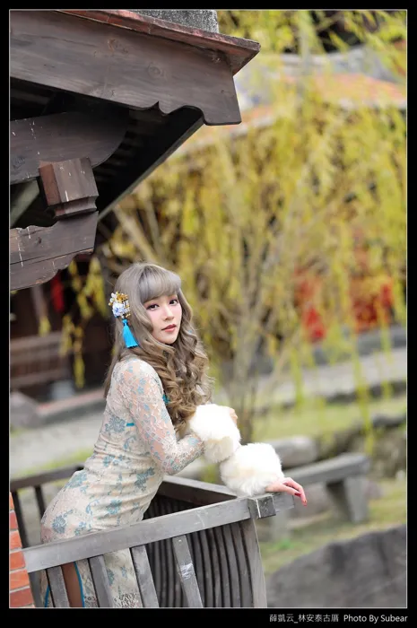 [Mzsock] NO.069 Xue Kaiyun, Lin Antai’s ancient house, high heels and beautiful legs, outdoor shot street photography#[76P]-2