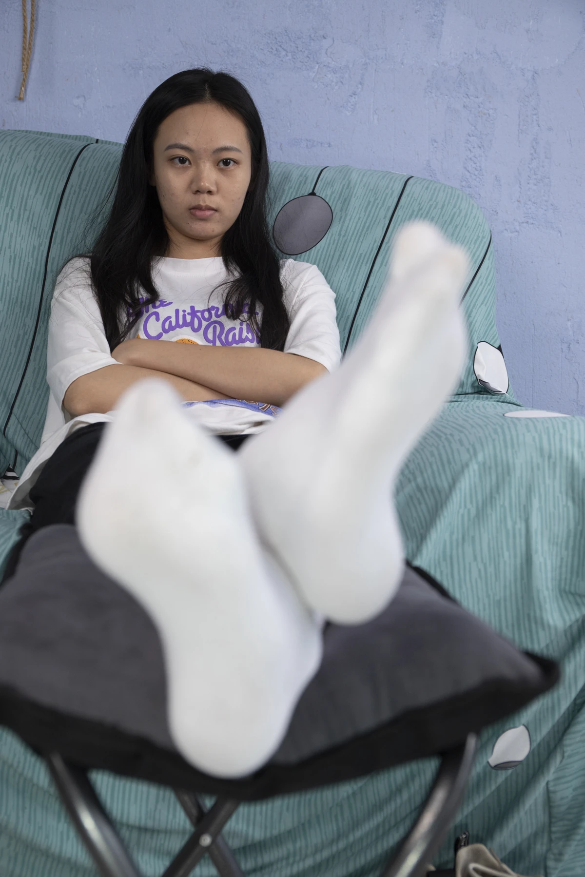 [Mzsock] NO.032 Xiaoyi, a beauty with athlete’s foot, plays with the socks she hasn’t changed for several days, the smell is so strong Southern football skills#[93P]-6