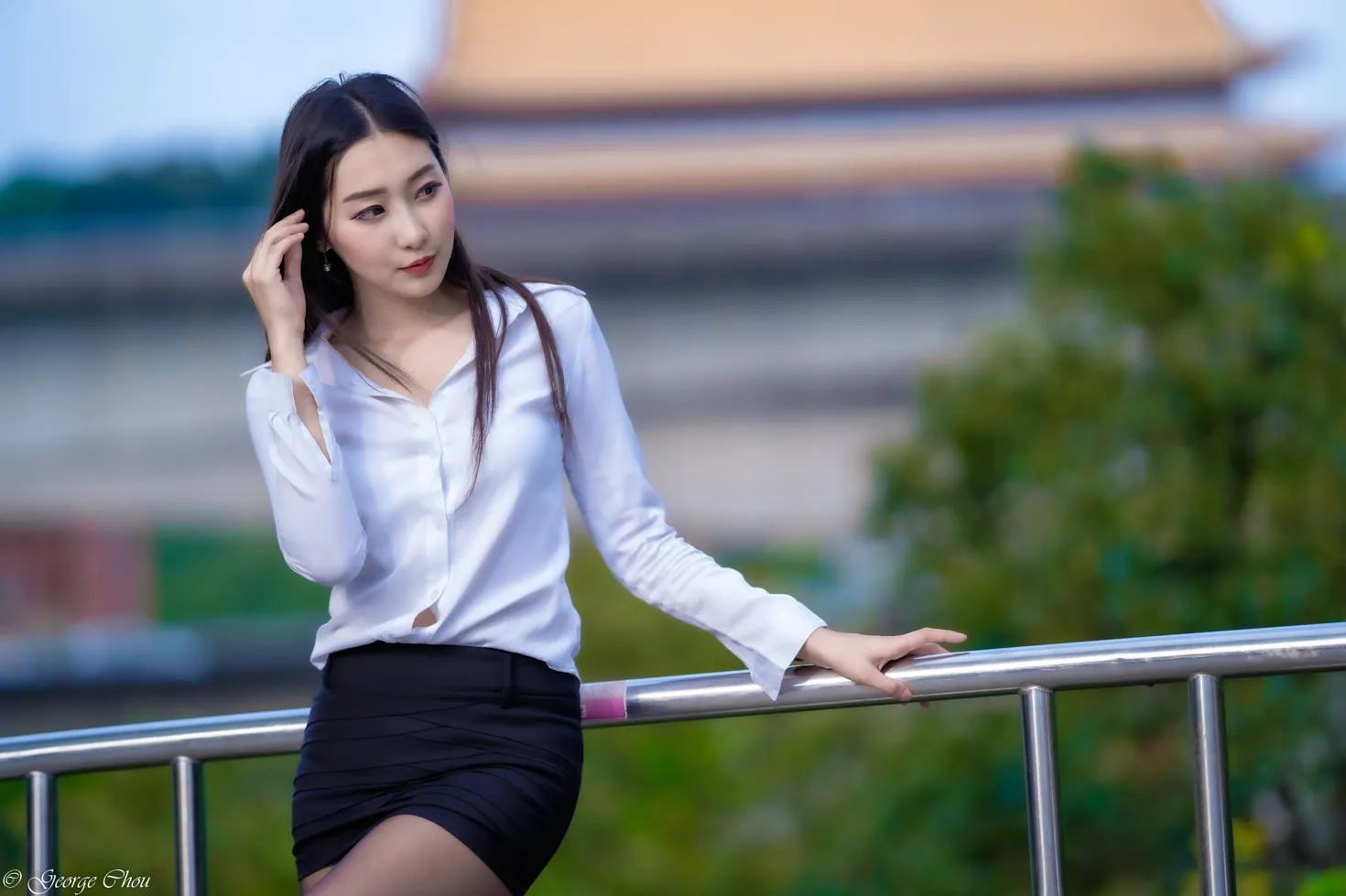 [Mzsock] NO.131 Wu Xiaokui OL black silk high heels beautiful legs street photography#[39P]-3