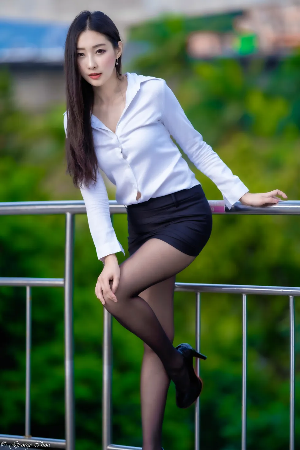 [Mzsock] NO.131 Wu Xiaokui OL black silk high heels beautiful legs street photography#[39P]-4