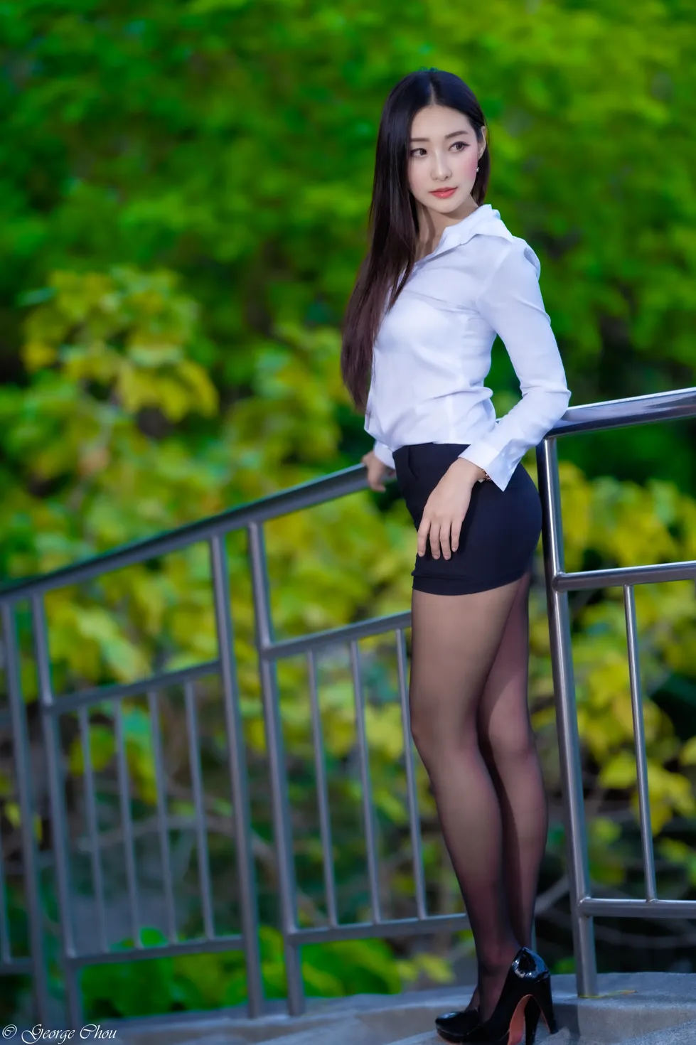 [Mzsock] NO.131 Wu Xiaokui OL black silk high heels beautiful legs street photography#[39P]-8
