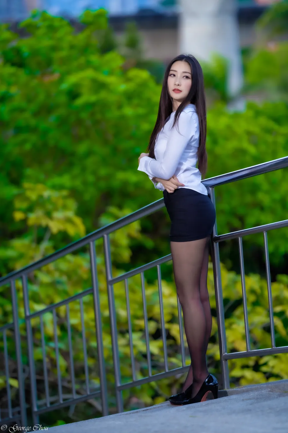 [Mzsock] NO.131 Wu Xiaokui OL black silk high heels beautiful legs street photography#[39P]-1