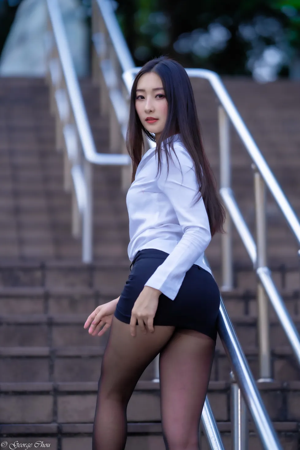 [Mzsock] NO.131 Wu Xiaokui OL black silk high heels beautiful legs street photography#[39P]-7