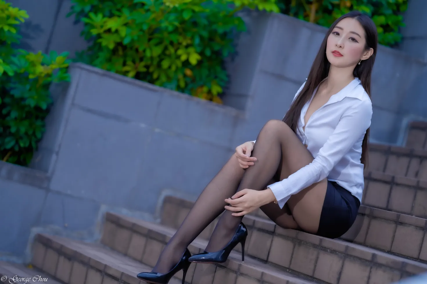 [Mzsock] NO.131 Wu Xiaokui OL black silk high heels beautiful legs street photography#[39P]-4