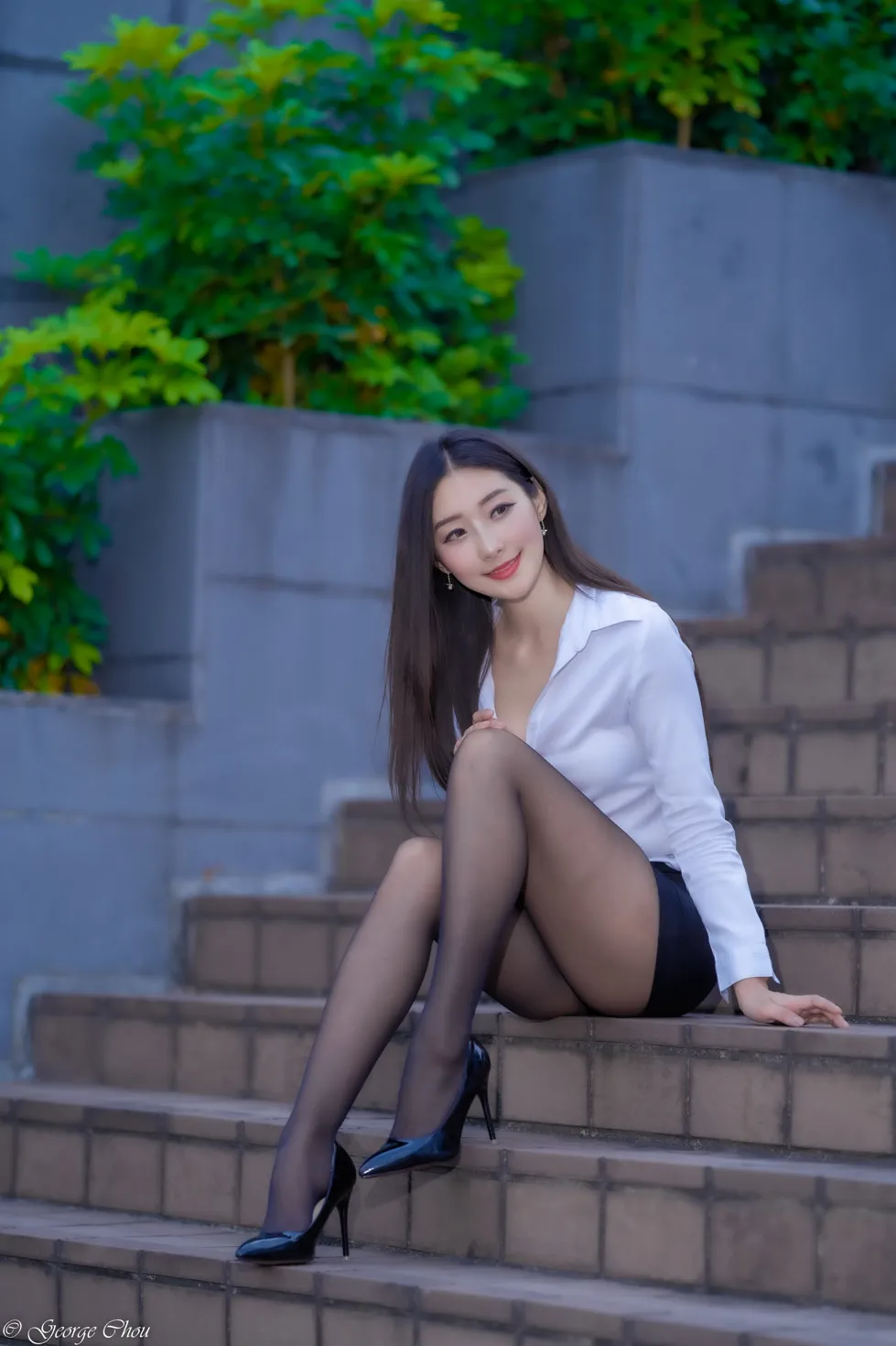 [Mzsock] NO.131 Wu Xiaokui OL black silk high heels beautiful legs street photography#[39P]-7