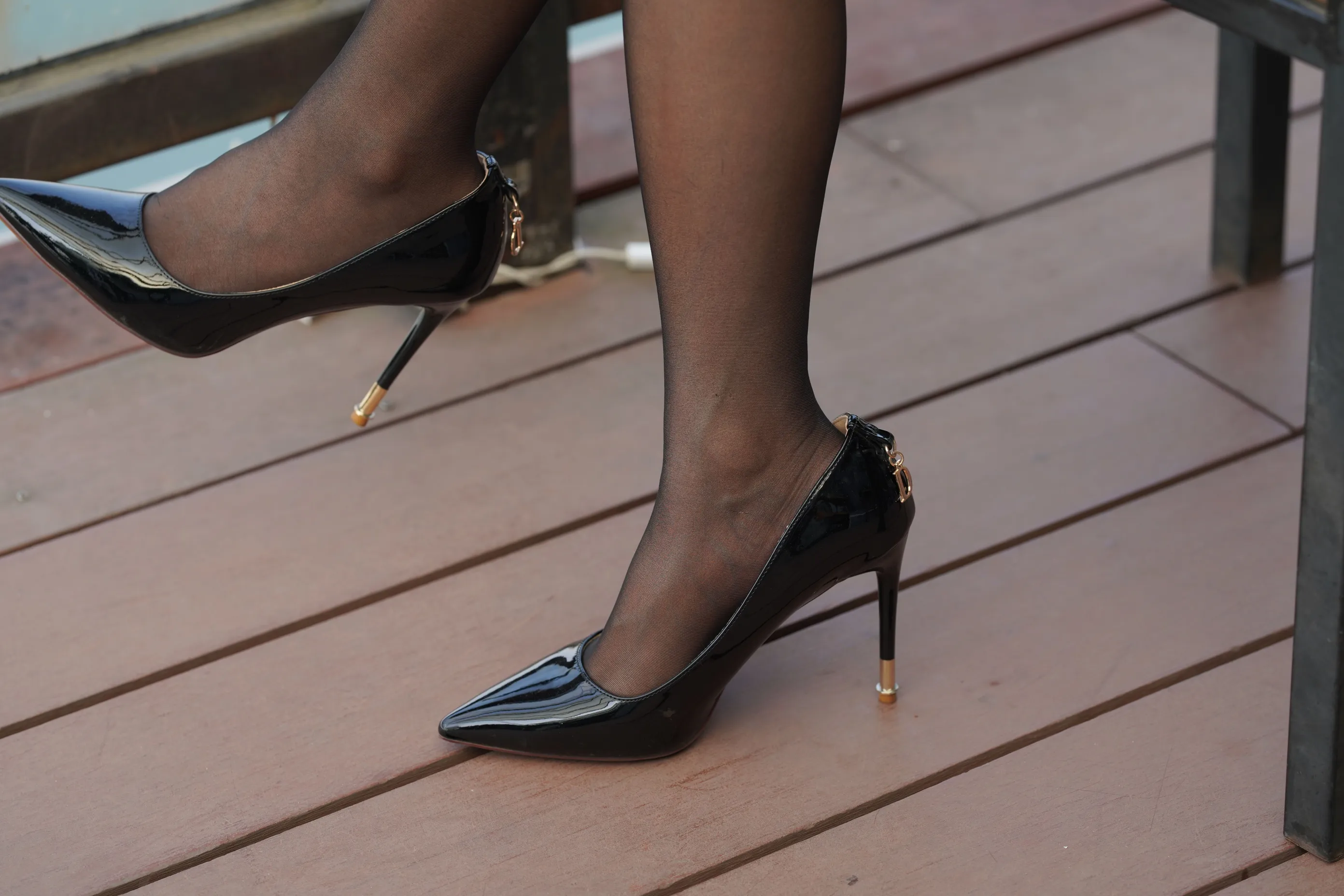 [Mzsock] NO.159 The afternoon time of the beautiful young woman with elegant black stockings street photography#[65P]-2