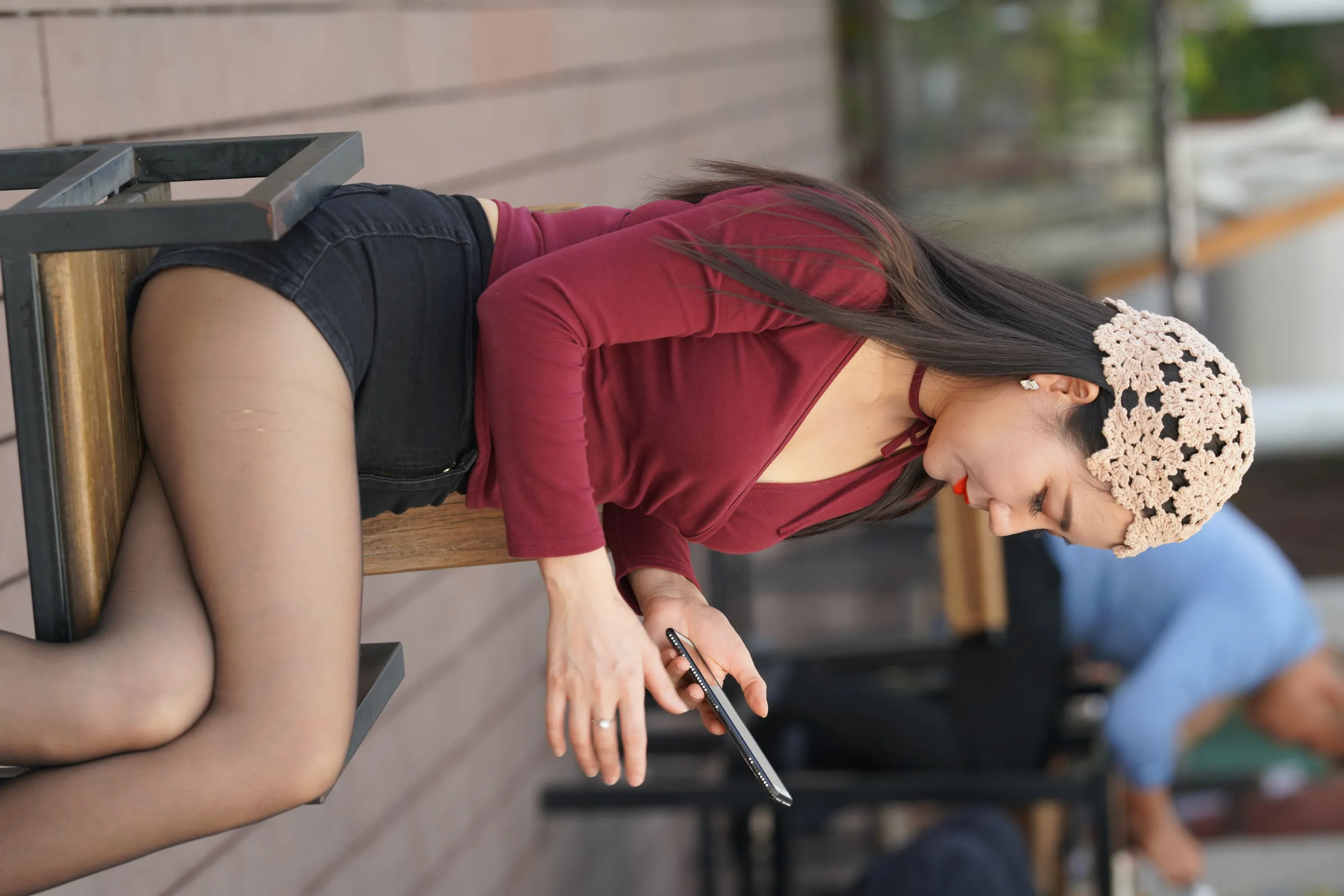 [Mzsock] NO.159 The afternoon time of the beautiful young woman with elegant black stockings street photography#[65P]-7