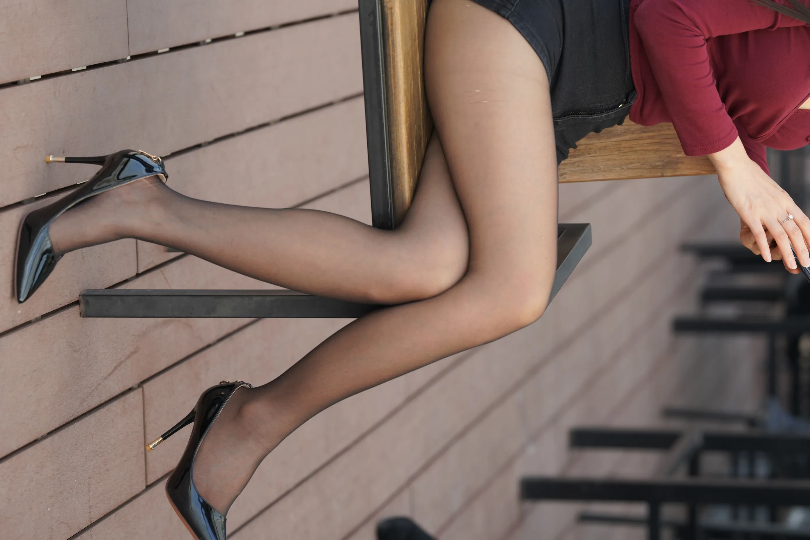 [Mzsock] NO.159 The afternoon time of the beautiful young woman with elegant black stockings street photography#[65P]-8